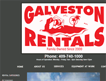 Tablet Screenshot of galvestonrentalsinc.com